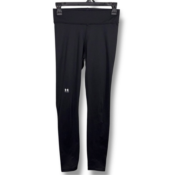 Small Under Armour Black Leggings Athletic Activewear Stretch Pull On Classic - Picture 1 of 11